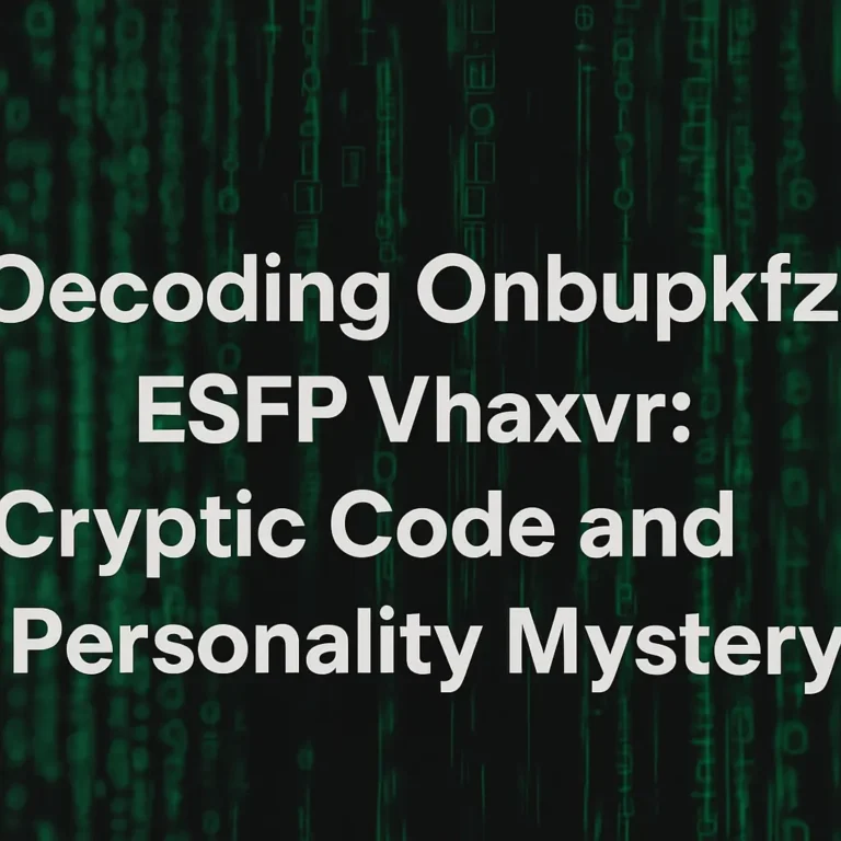 Decoding Onbupkfz ESFP Vhaxvr