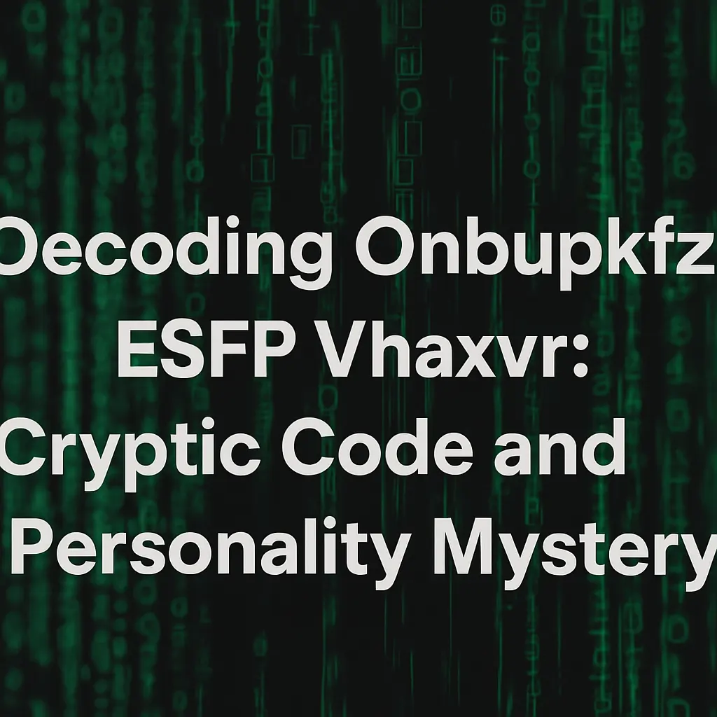 Decoding Onbupkfz ESFP Vhaxvr