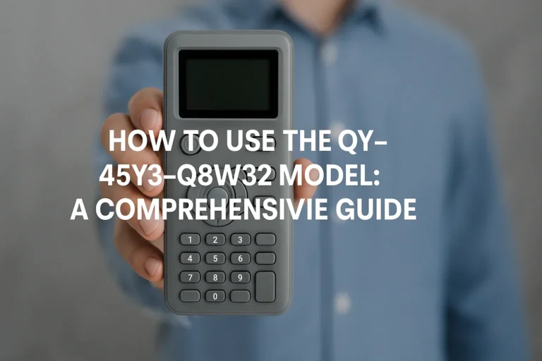 How to Use the QY-45Y3-Q8W32 Model